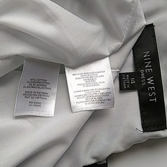 Nine West Navy and White A-Line Fit and Flare - Picture 8 of 8